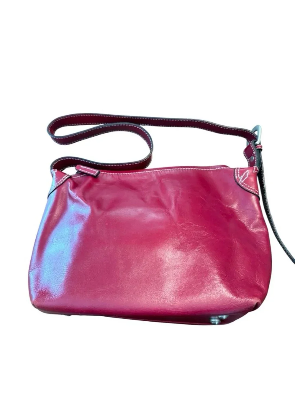 Latico Zip Close Footed Shoulder Bag 12" x 9" x 5" 14.5" Drop As Shown - Picture 5 of 13